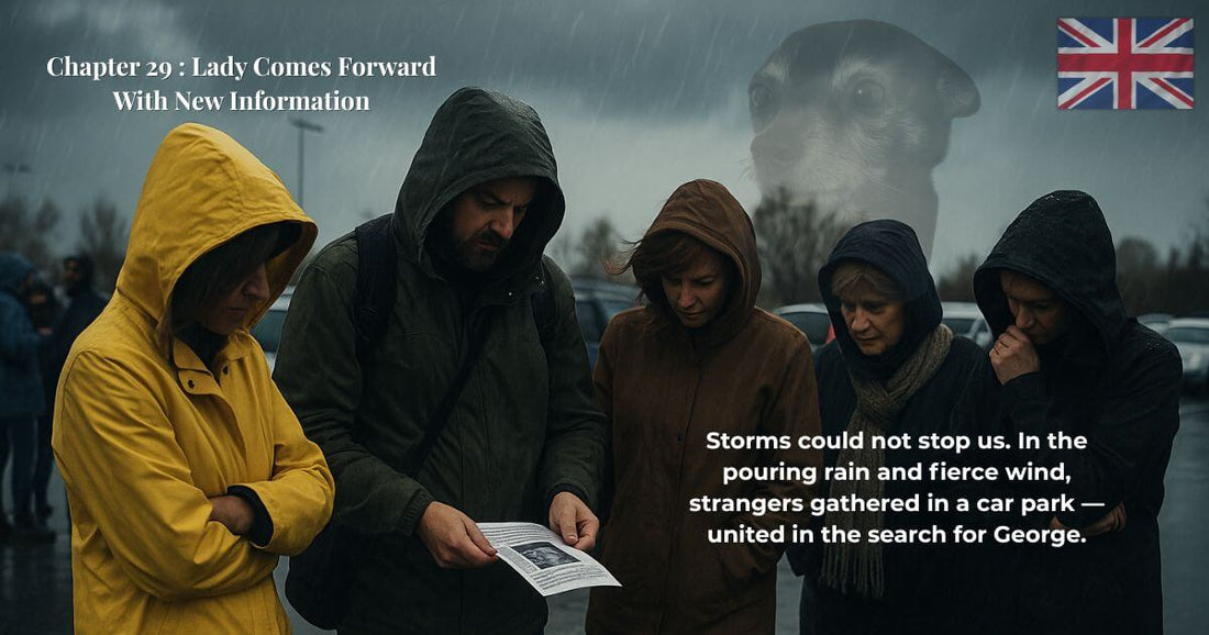 Finding Mr George Chapter 29 Lady Comes Forward With New Information – stormy car park search, strangers united in the pouring rain