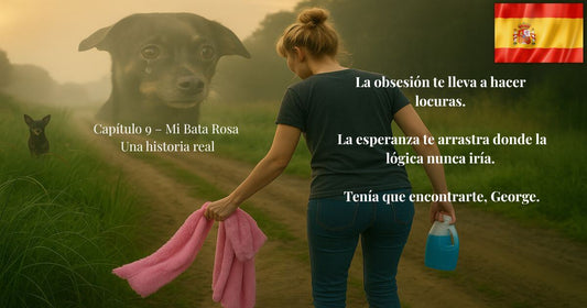 mujer con bata rosa buscando a su perro chihuahua negro perdido en Alhaurín – historia real de obsesión y esperanza