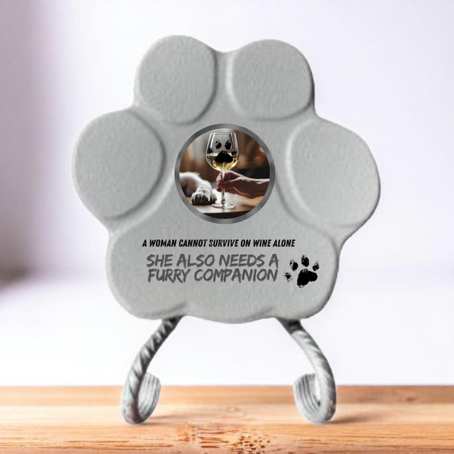 Regalo Original para Amantes de los Perros – Huella Decorativa con Frase Divertida