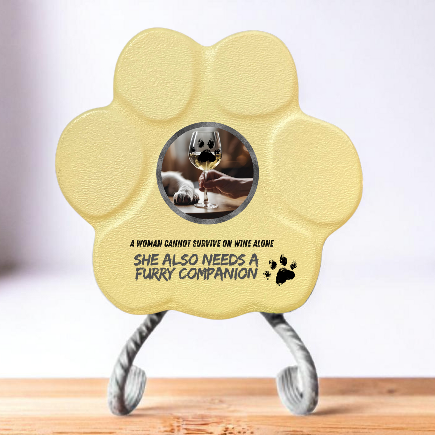Regalo Original para Amantes de los Perros – Huella Decorativa con Frase Divertida