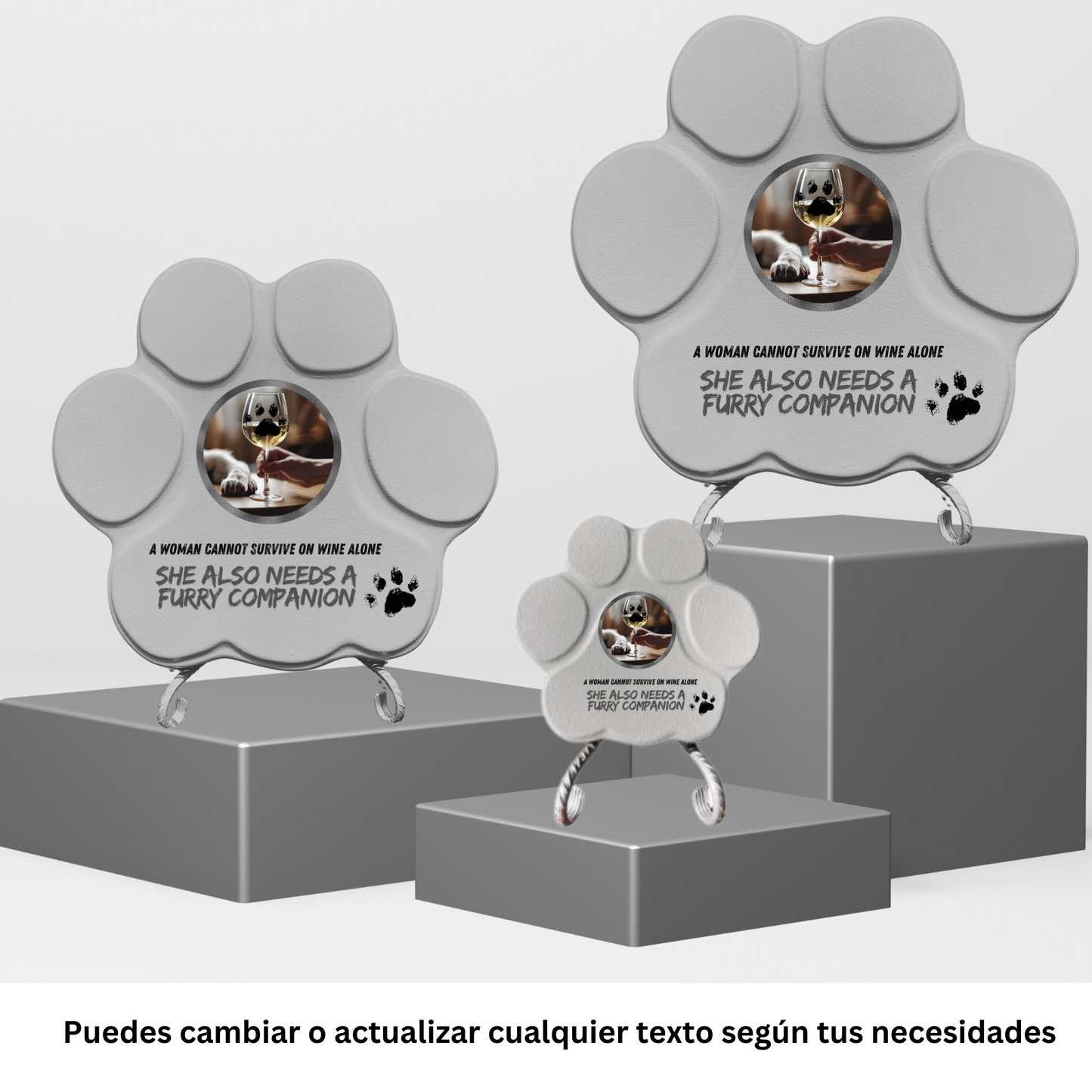 Regalo Original para Amantes de los Perros – Huella Decorativa con Frase Divertida