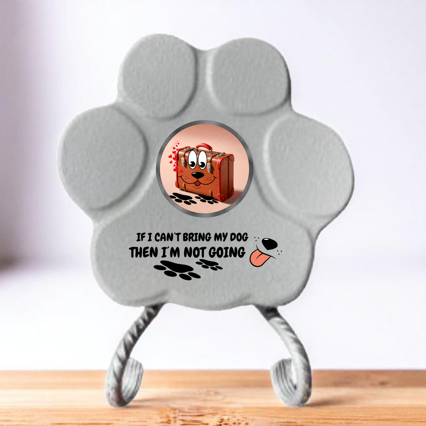Regalo para Mascotas – Huella de Piedra Personalizada - Placa para Perros-edición divertida