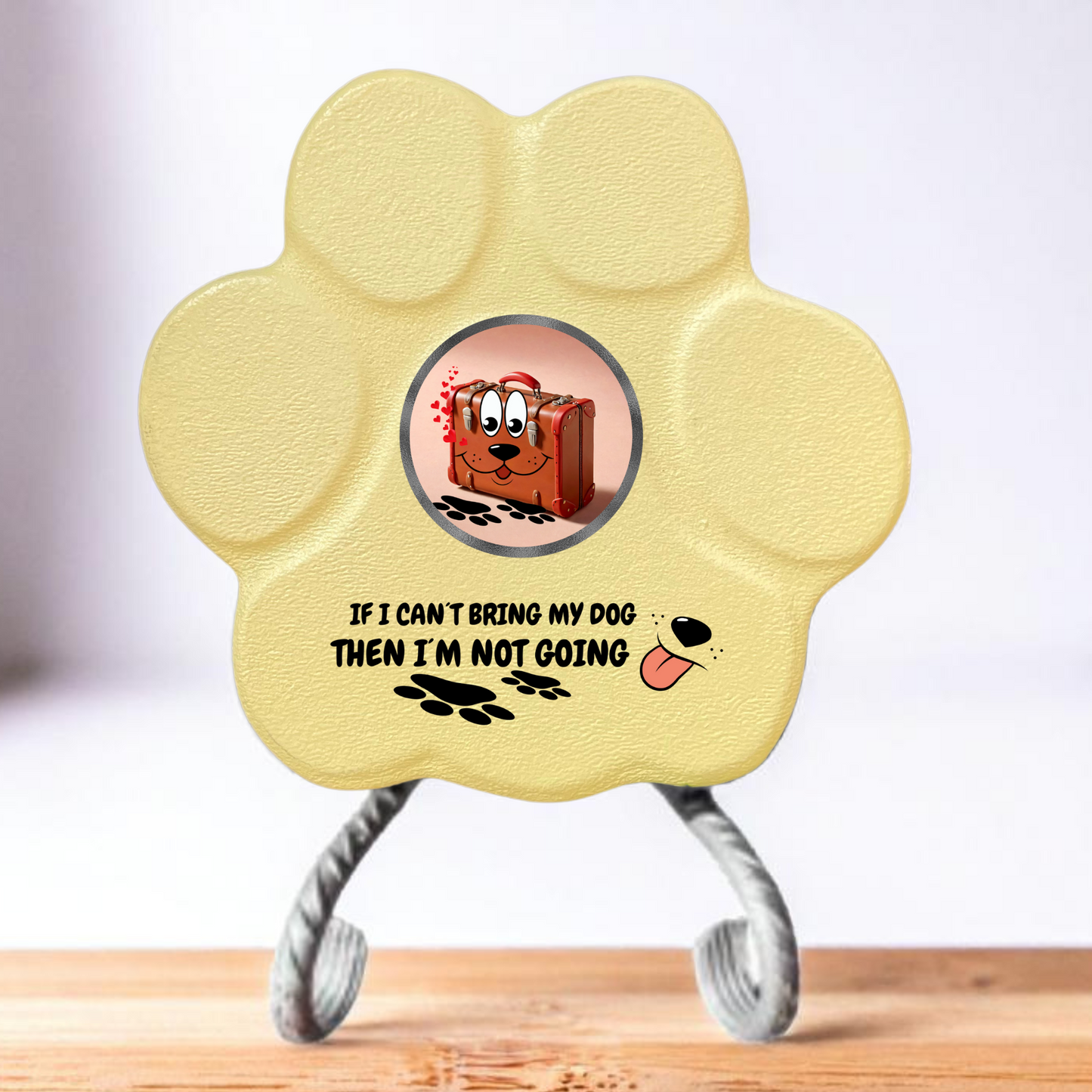 Regalo para Mascotas – Huella de Piedra Personalizada - Placa para Perros-edición divertida
