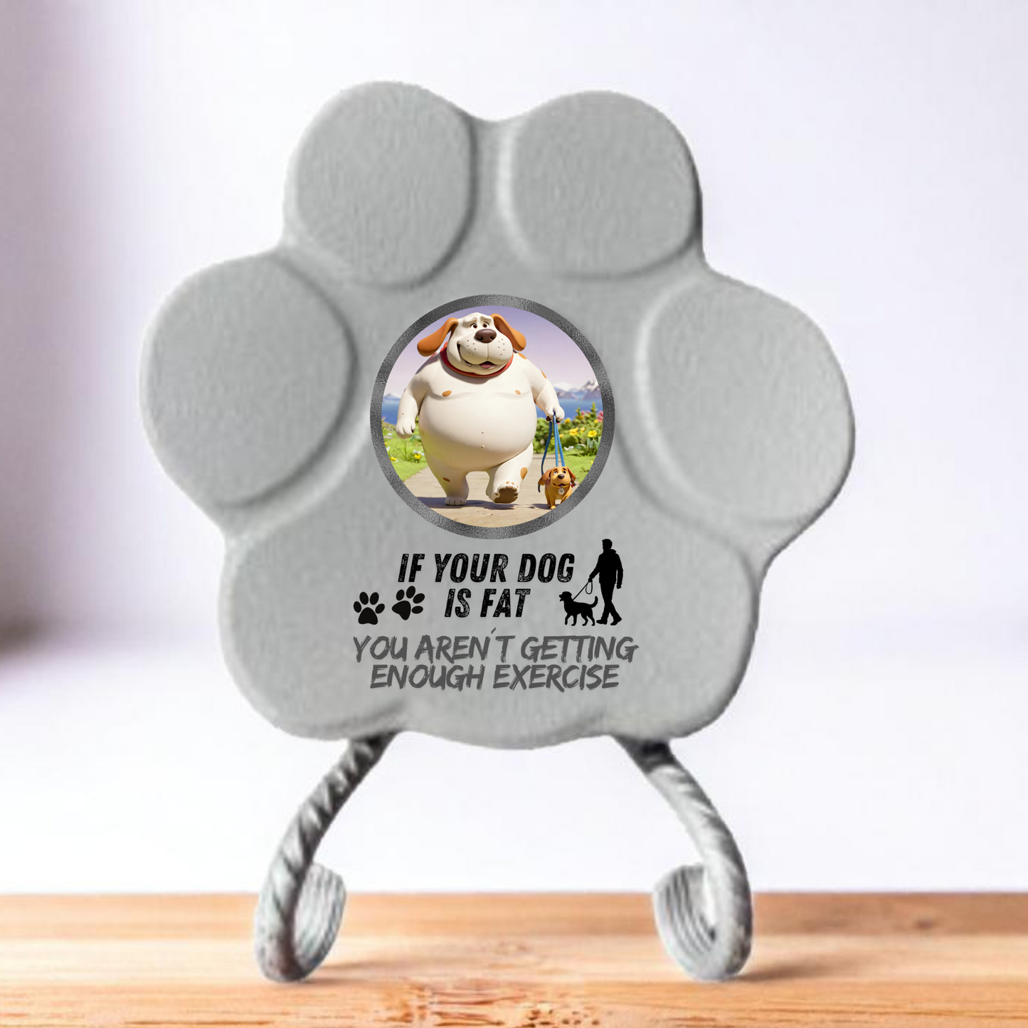 Regalo de Huella de Piedra Divertida para Perros – Decoración para Hogar o Jardín