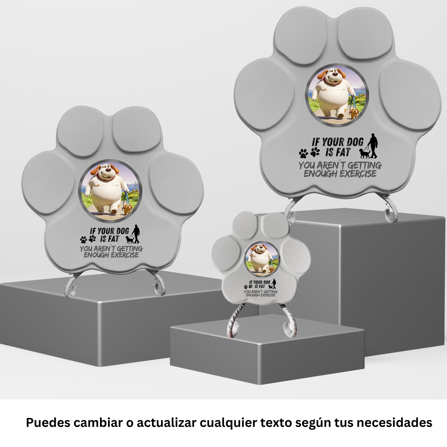 Regalo de Huella de Piedra Divertida para Perros – Decoración para Hogar o Jardín