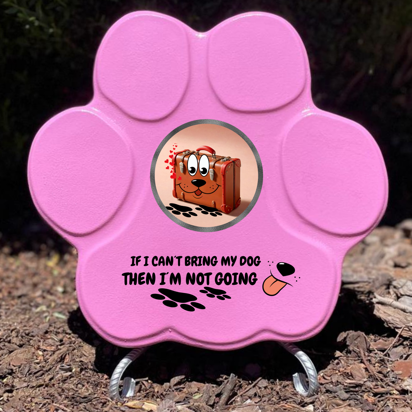 Regalo para Mascotas – Huella de Piedra Personalizada - Placa para Perros-edición divertida