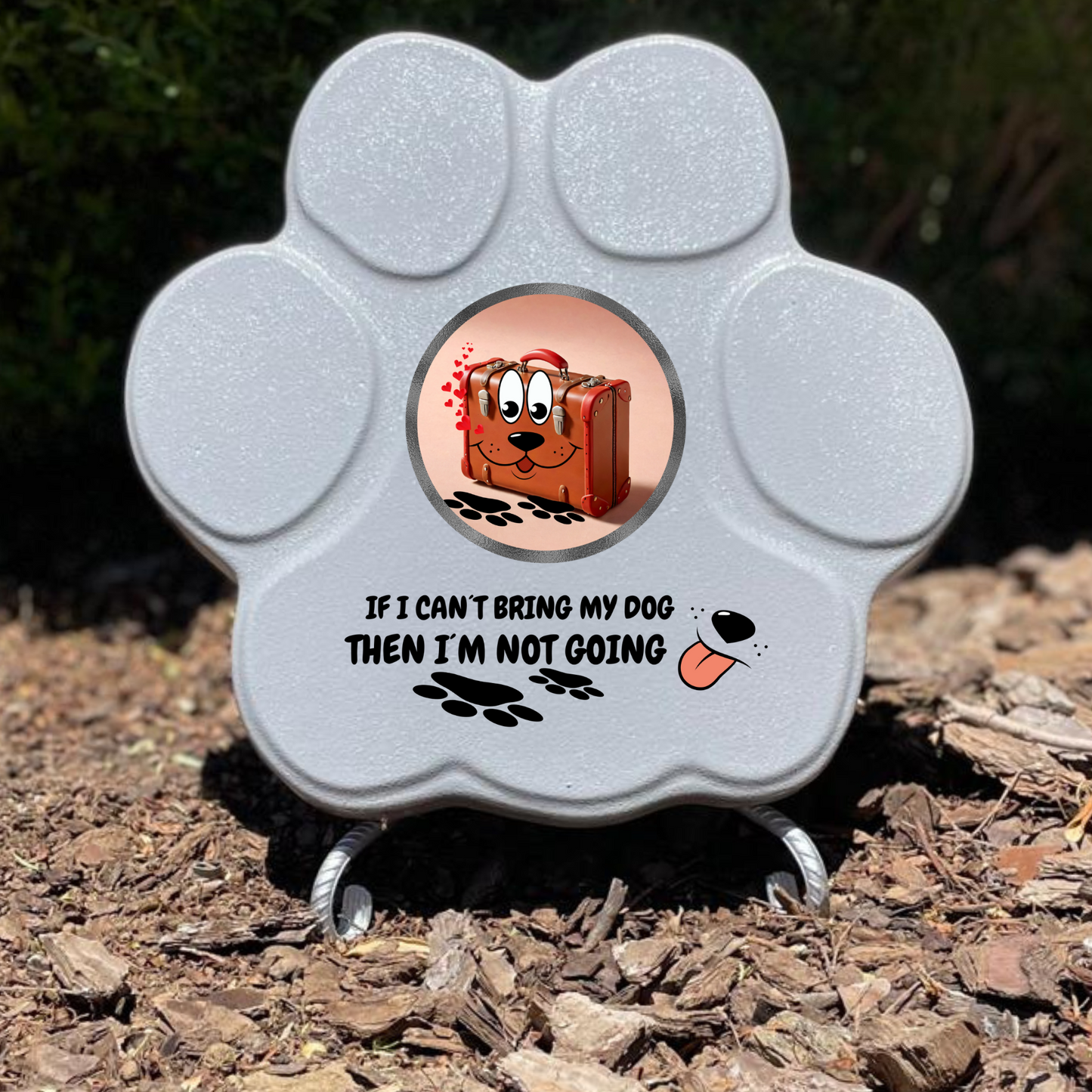 Regalo para Mascotas – Huella de Piedra Personalizada - Placa para Perros-edición divertida
