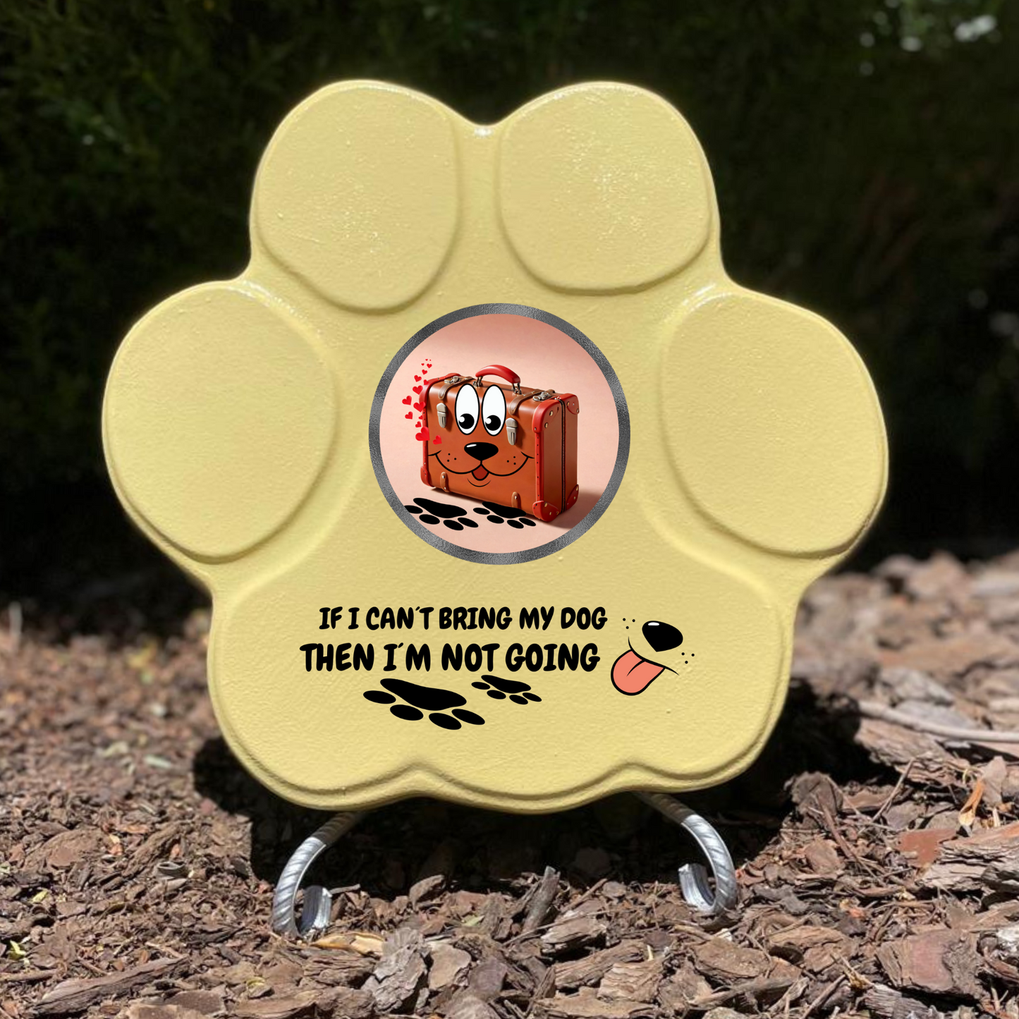 Regalo para Mascotas – Huella de Piedra Personalizada - Placa para Perros-edición divertida