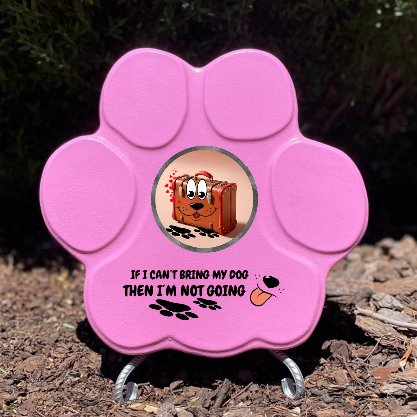 Regalo para Mascotas – Huella de Piedra Personalizada - Placa para Perros-edición divertida