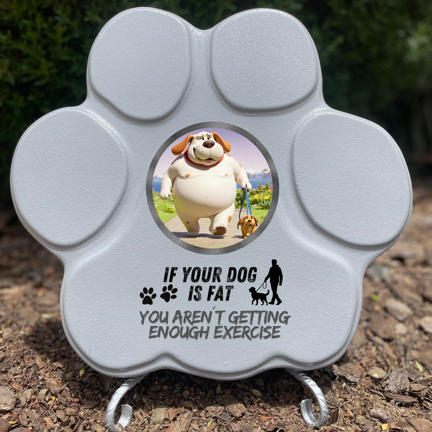 Regalo de Huella de Piedra Divertida para Perros – Decoración para Hogar o Jardín