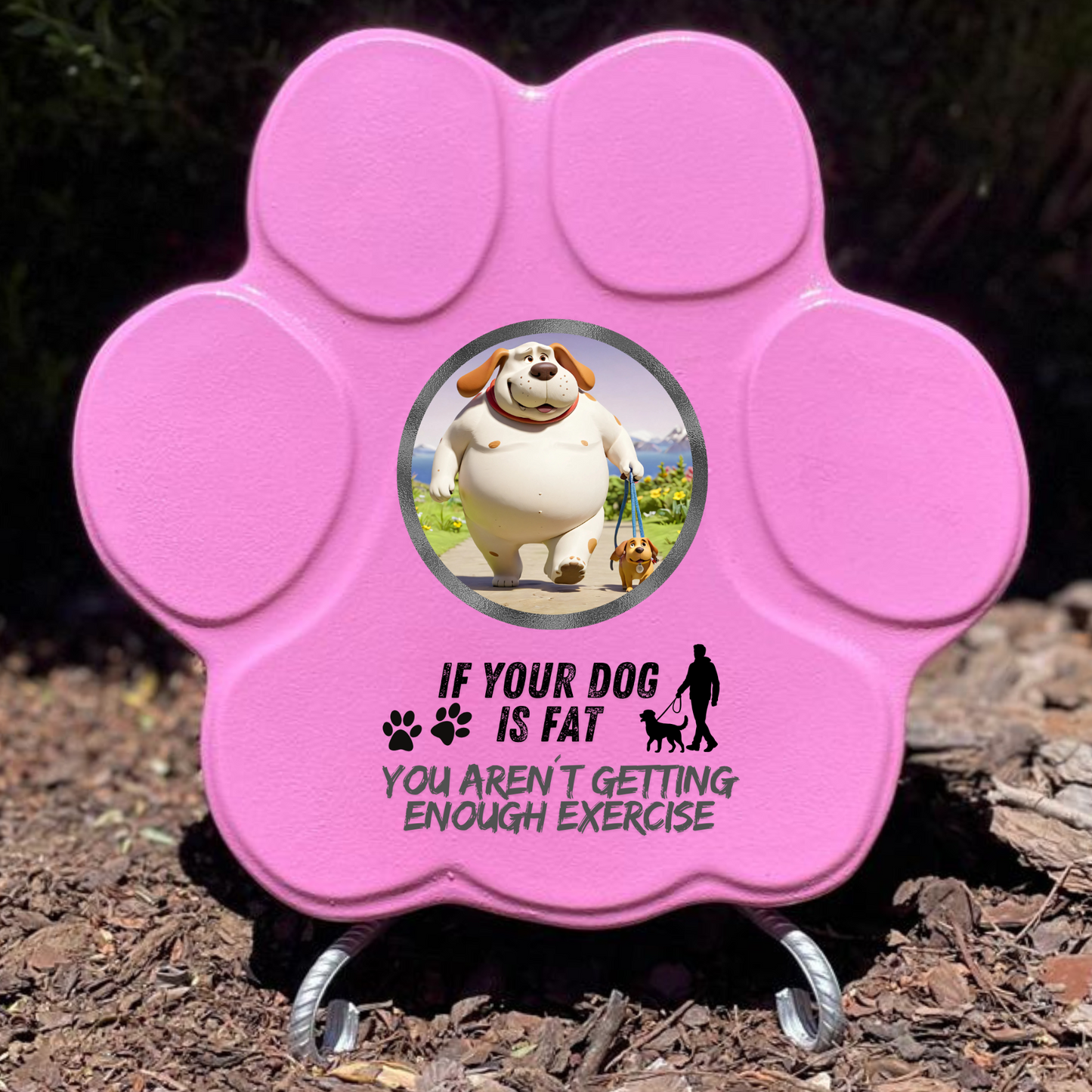 Regalo de Huella de Piedra Divertida para Perros – Decoración para Hogar o Jardín