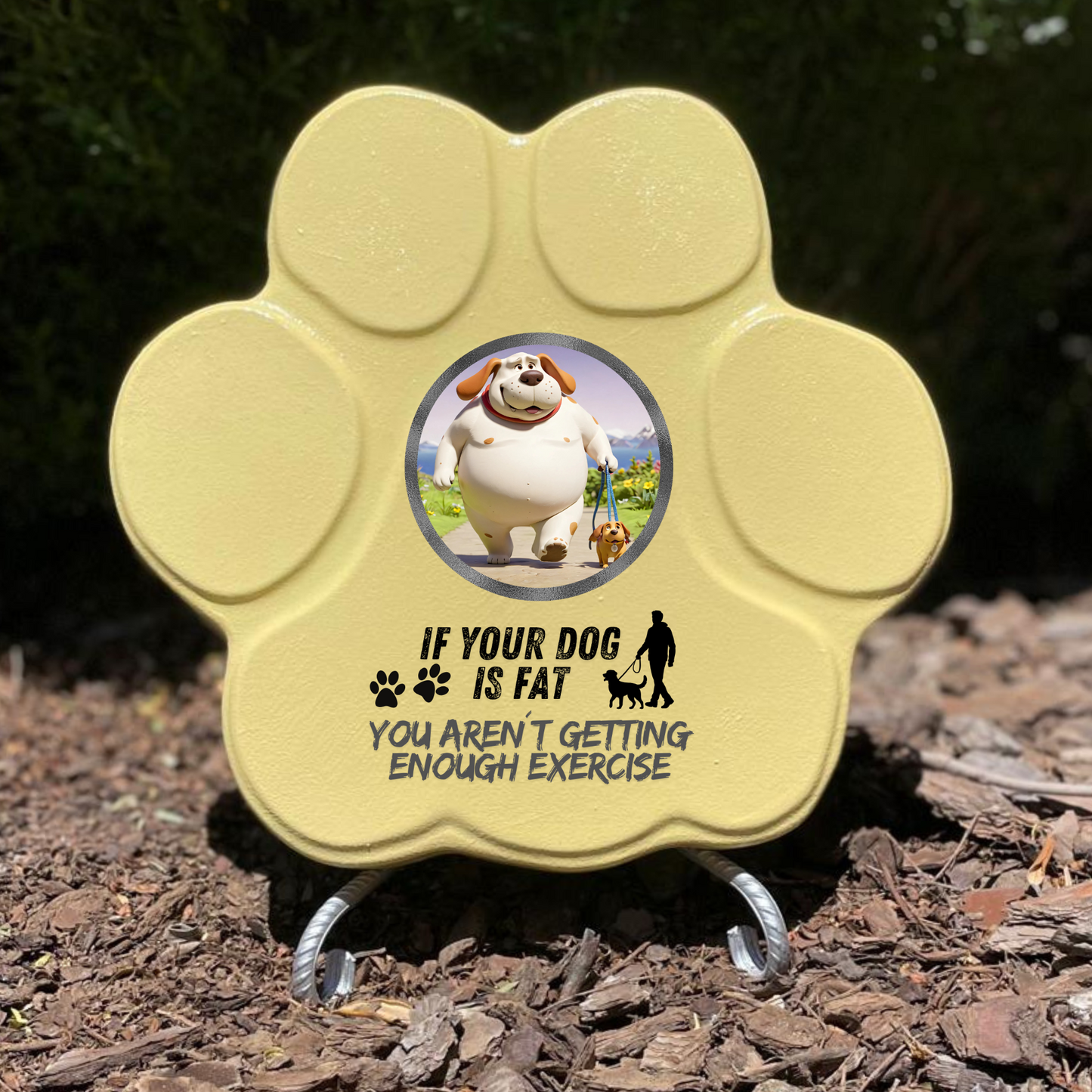 Regalo de Huella de Piedra Divertida para Perros – Decoración para Hogar o Jardín