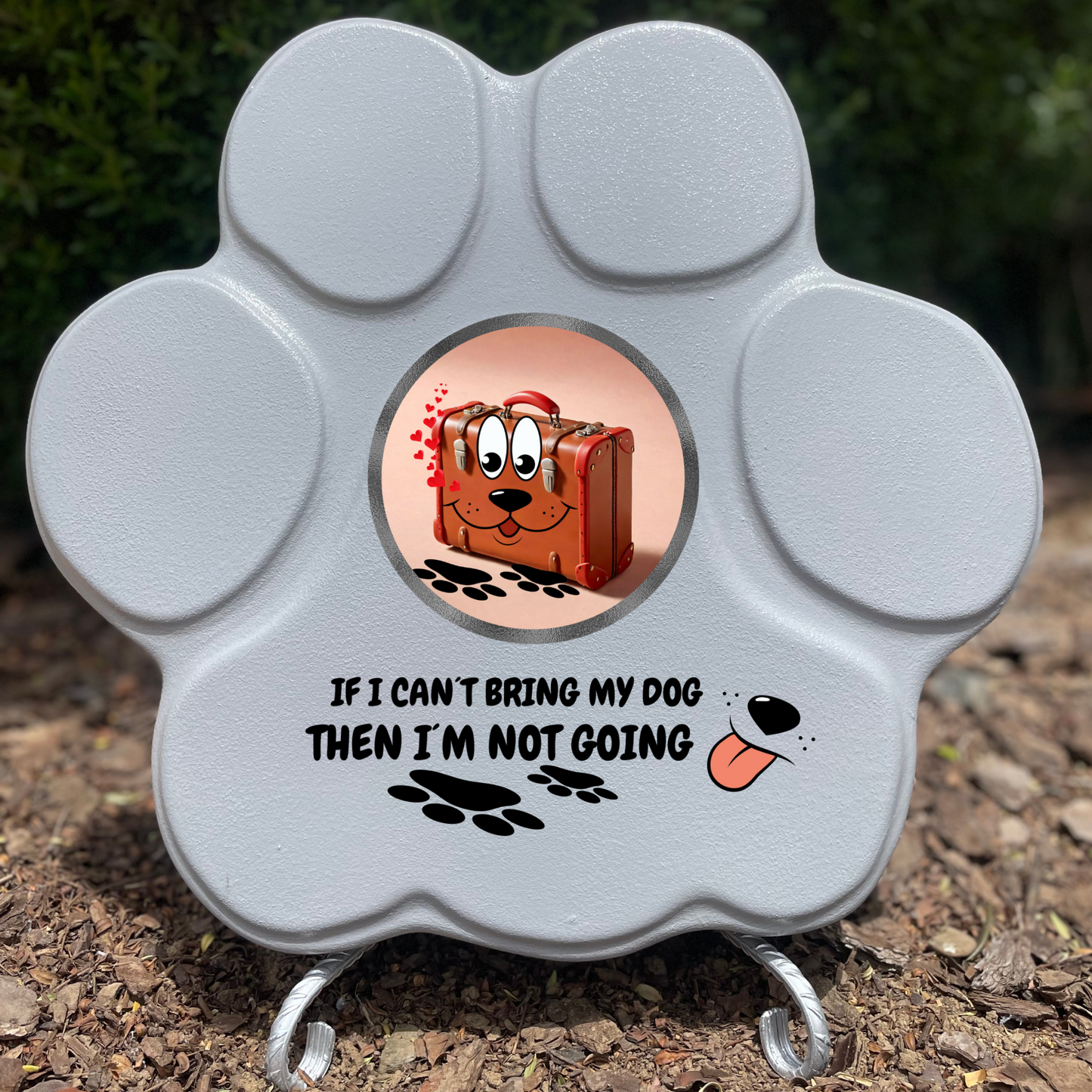 Regalo para Mascotas – Huella de Piedra Personalizada - Placa para Perros-edición divertida