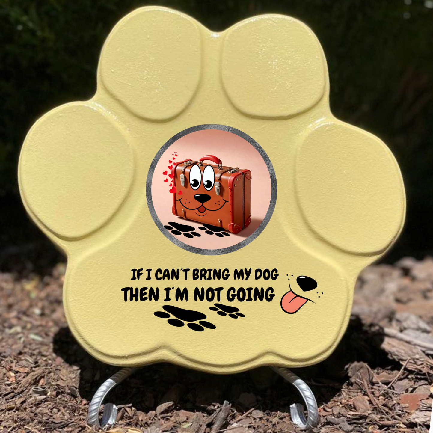 Regalo para Mascotas – Huella de Piedra Personalizada - Placa para Perros-edición divertida
