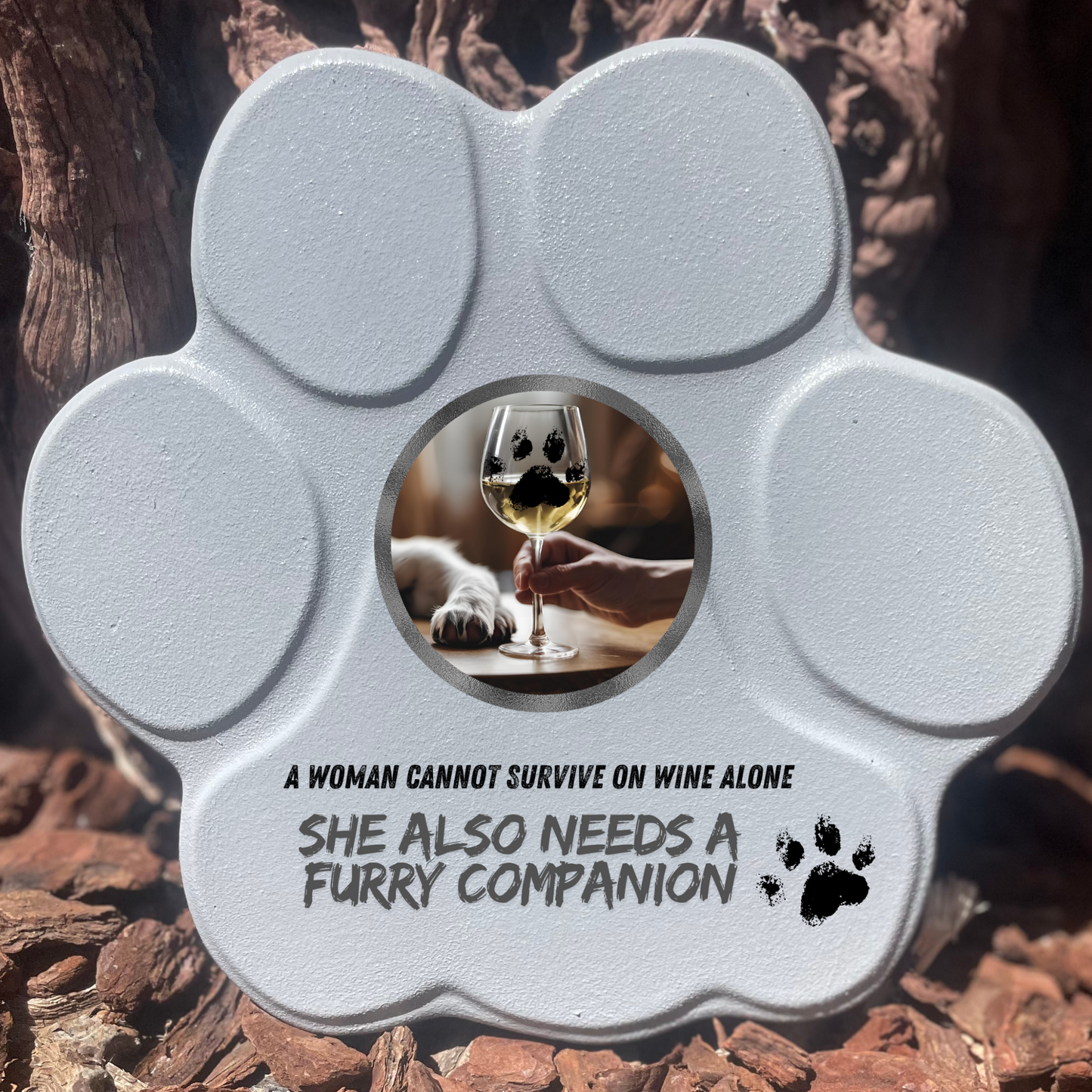 Regalo Original para Amantes de los Perros – Huella Decorativa con Frase Divertida