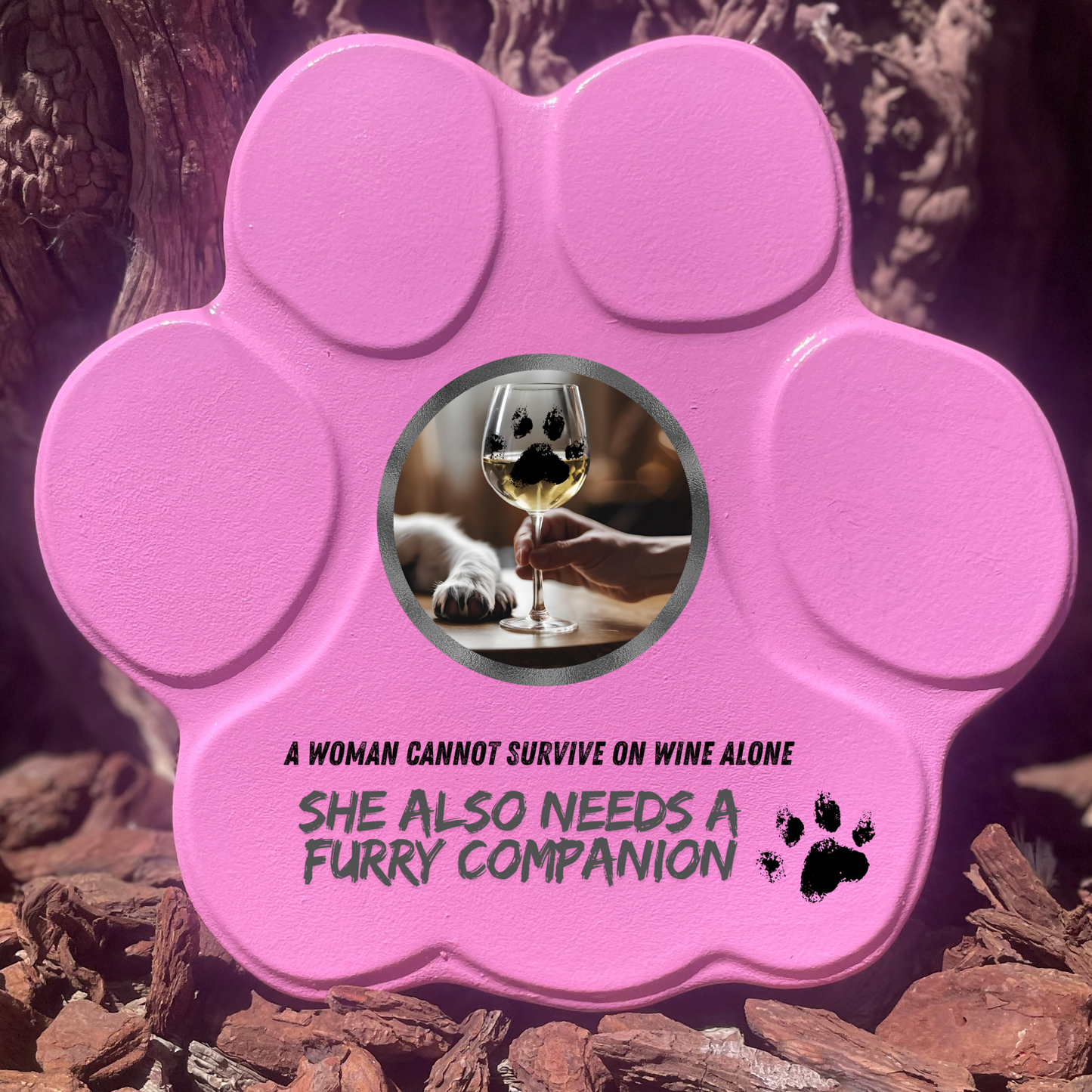 Regalo Original para Amantes de los Perros – Huella Decorativa con Frase Divertida
