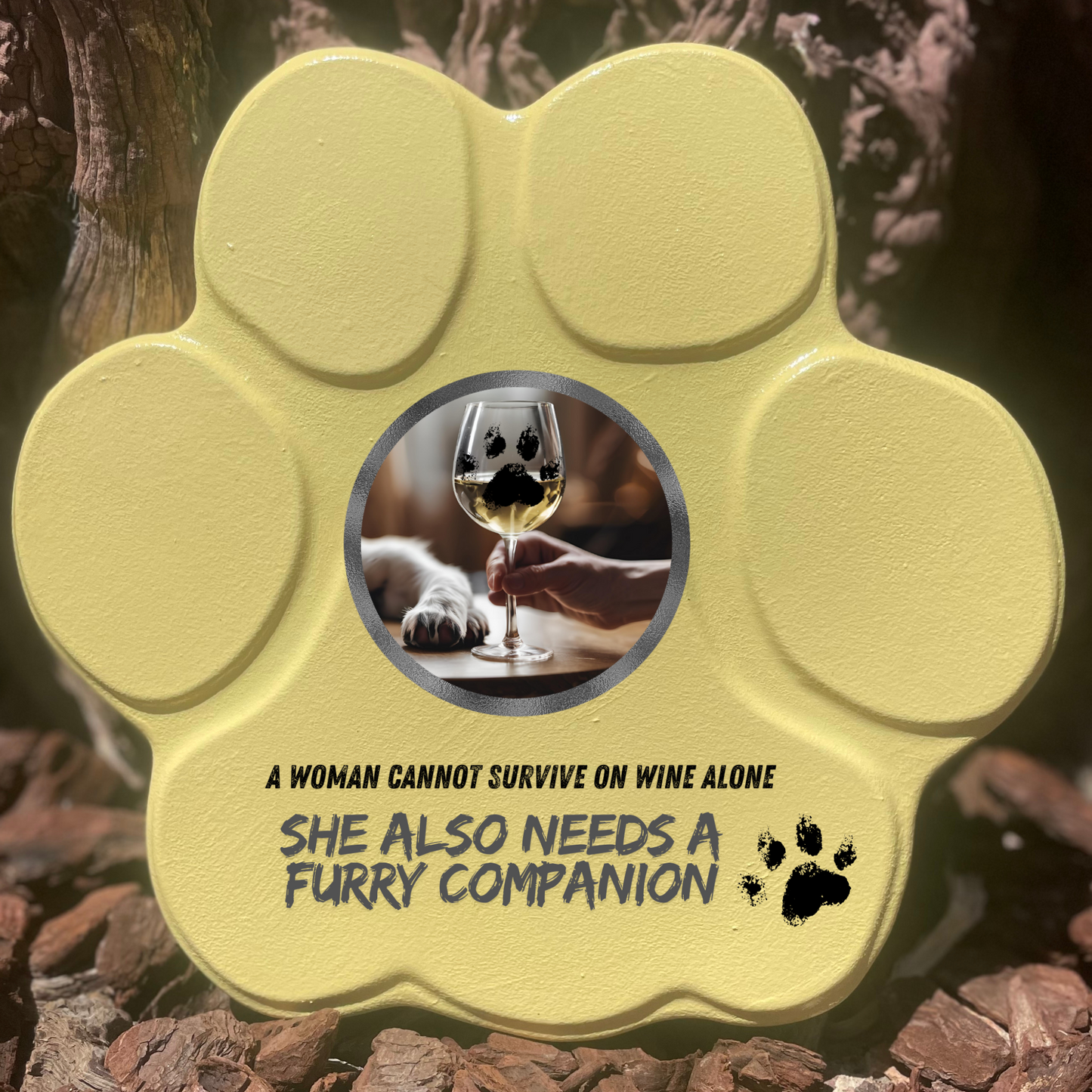 Regalo Original para Amantes de los Perros – Huella Decorativa con Frase Divertida