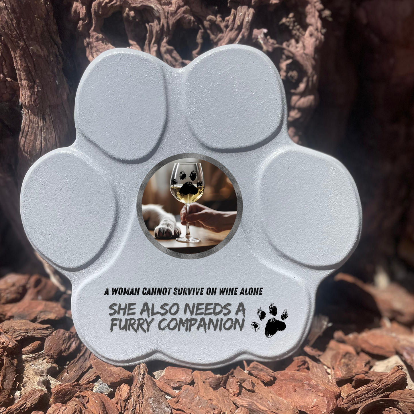 Regalo Original para Amantes de los Perros – Huella Decorativa con Frase Divertida