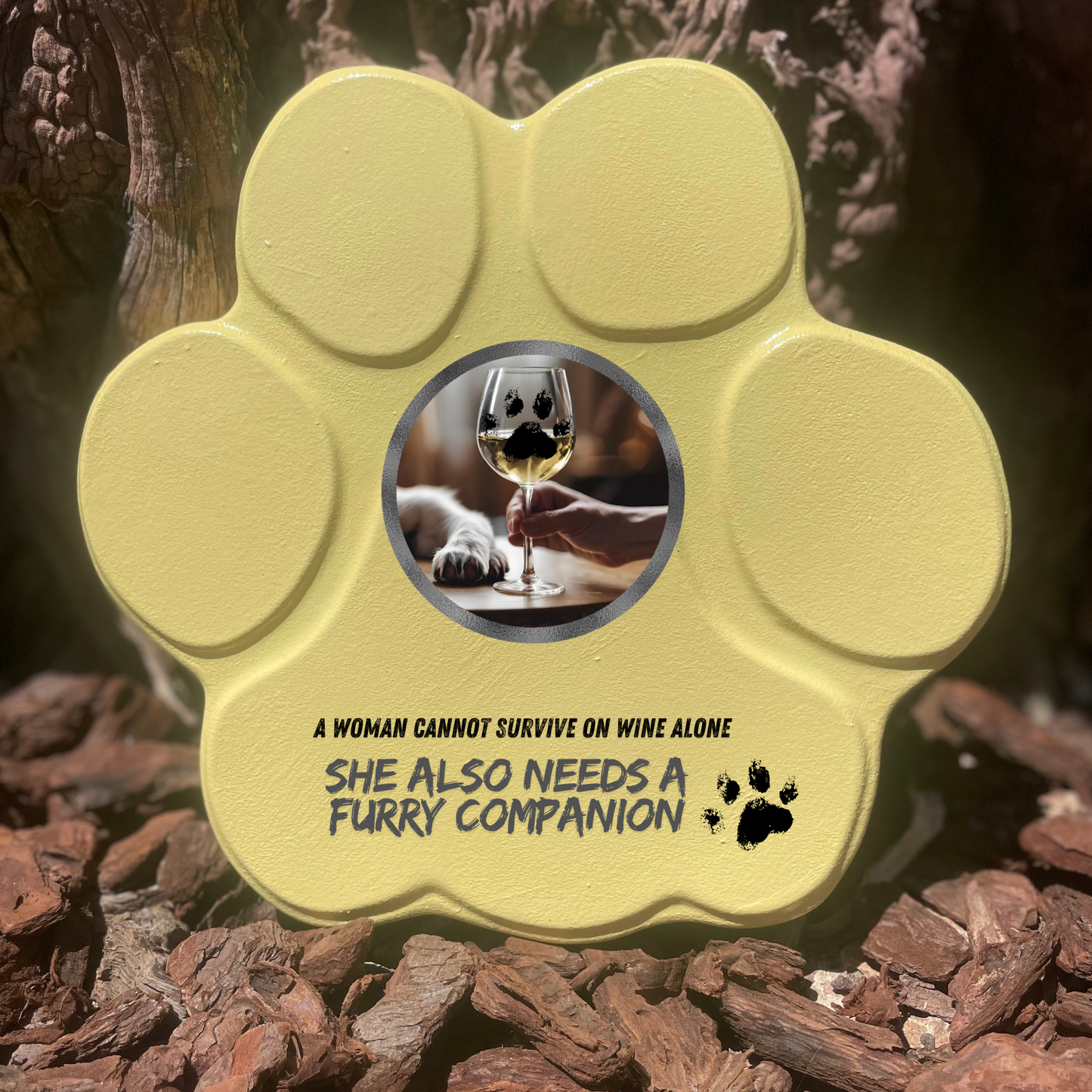 Regalo Original para Amantes de los Perros – Huella Decorativa con Frase Divertida