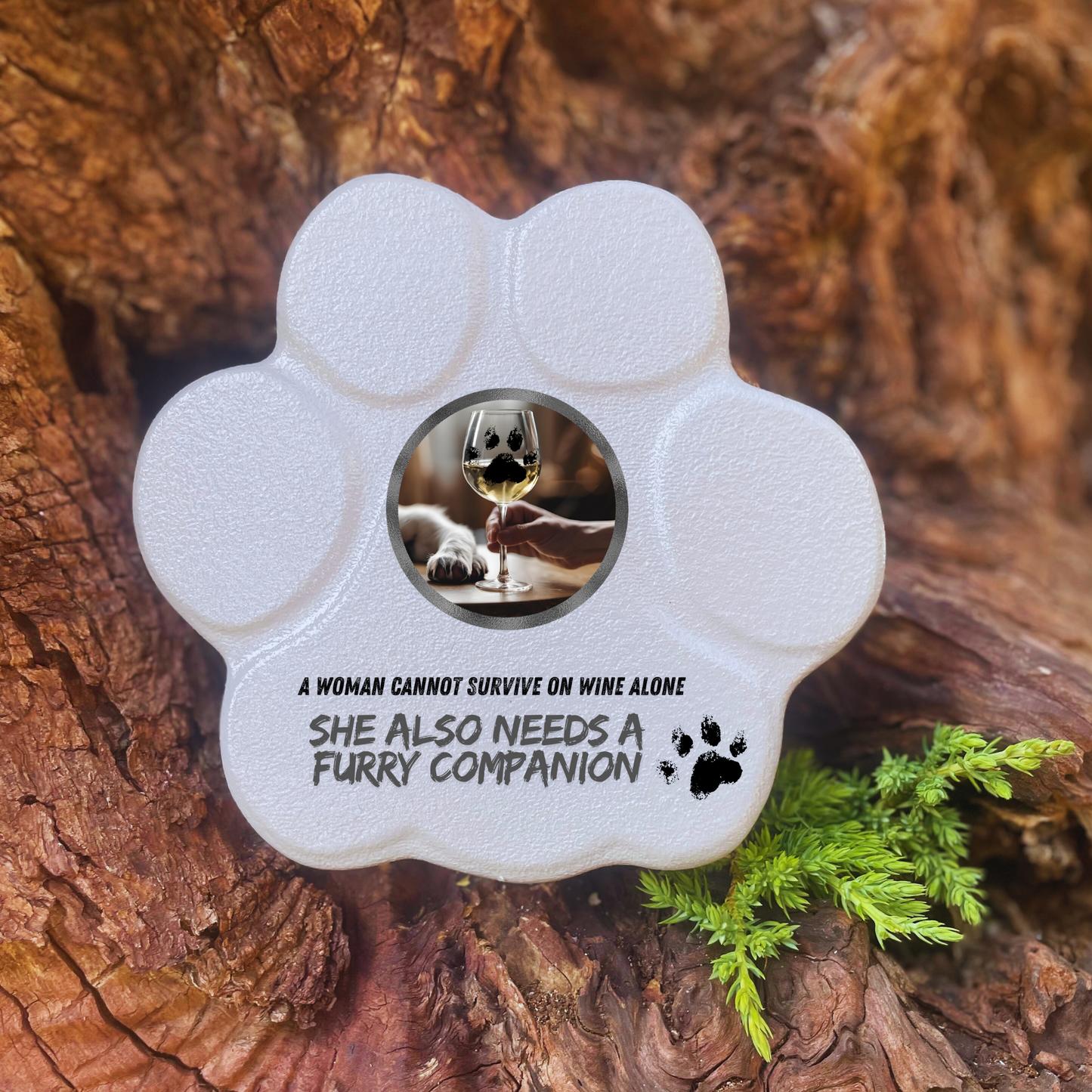 Regalo Original para Amantes de los Perros – Huella Decorativa con Frase Divertida