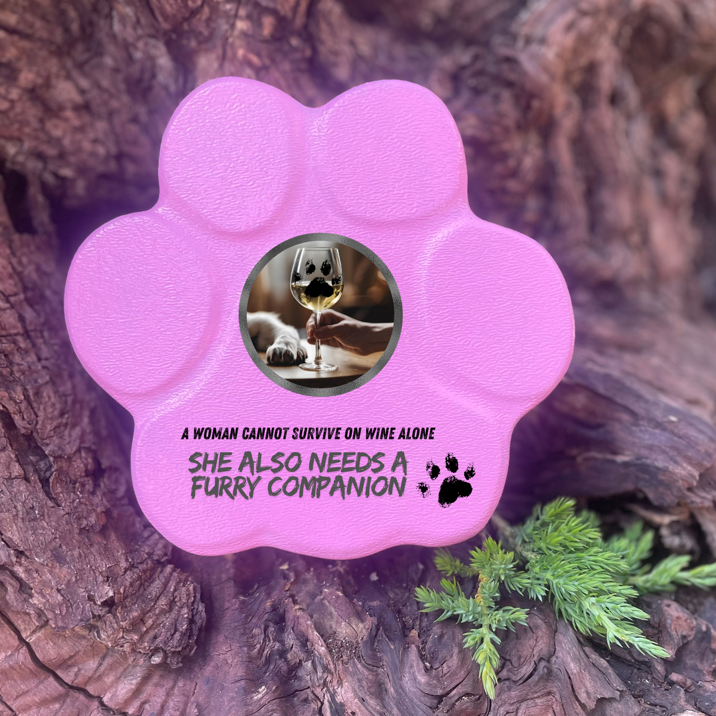 Regalo Original para Amantes de los Perros – Huella Decorativa con Frase Divertida