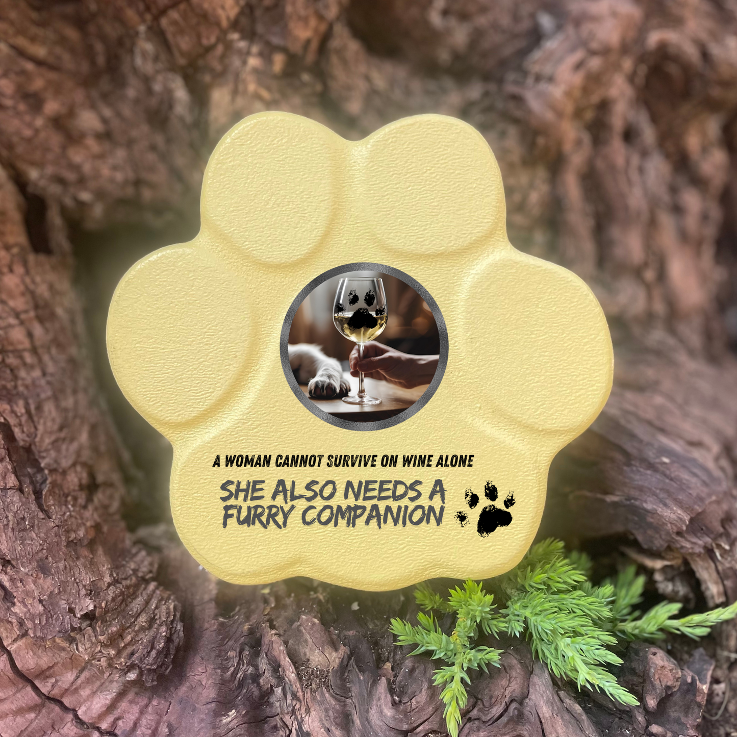 Regalo Original para Amantes de los Perros – Huella Decorativa con Frase Divertida