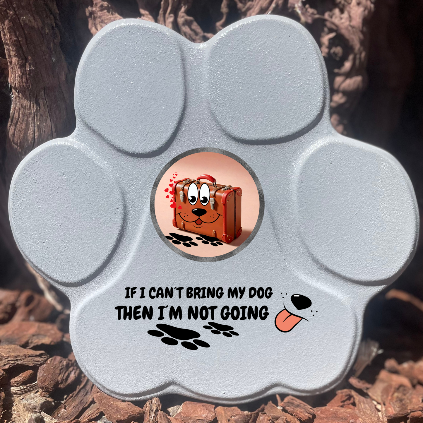 Regalo para Mascotas – Huella de Piedra Personalizada - Placa para Perros-edición divertida