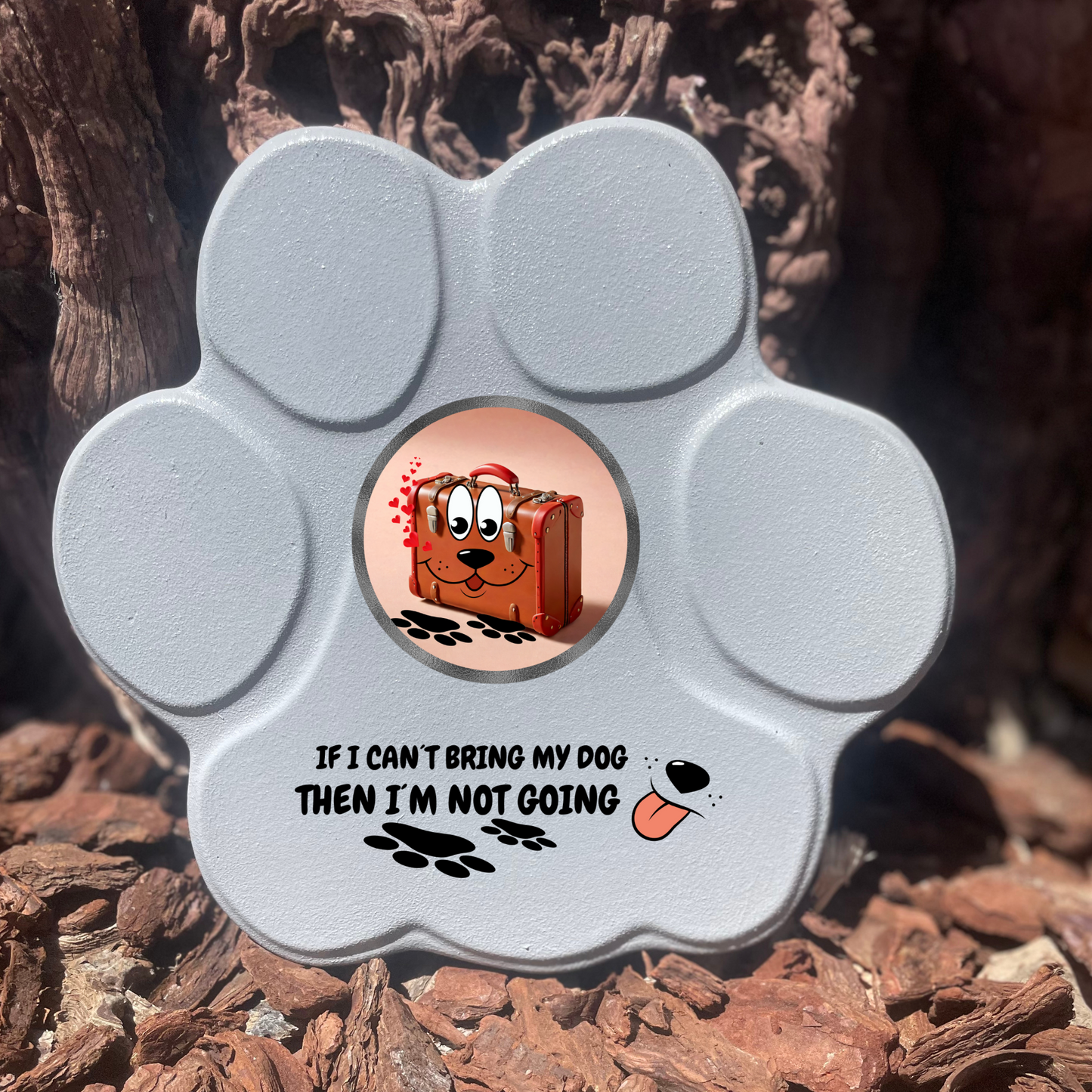 Regalo para Mascotas – Huella de Piedra Personalizada - Placa para Perros-edición divertida