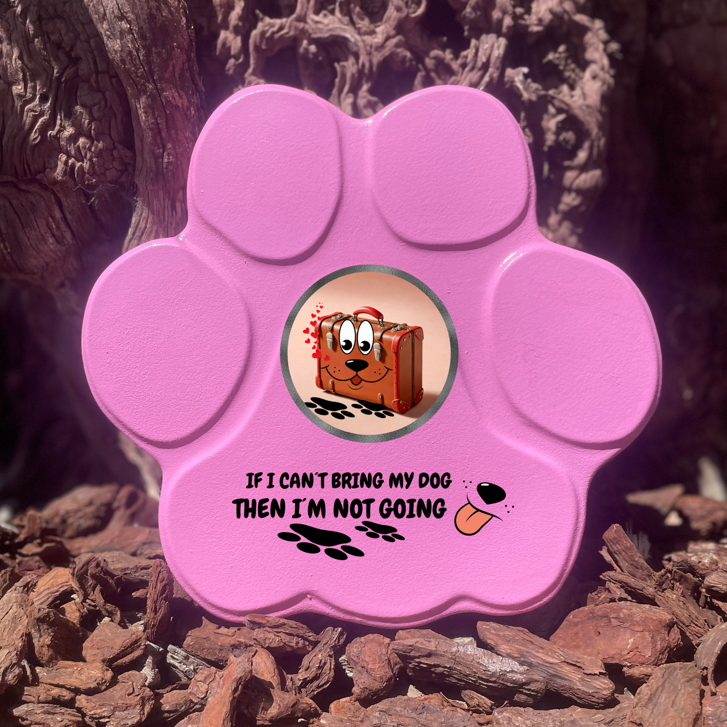 Regalo para Mascotas – Huella de Piedra Personalizada - Placa para Perros-edición divertida