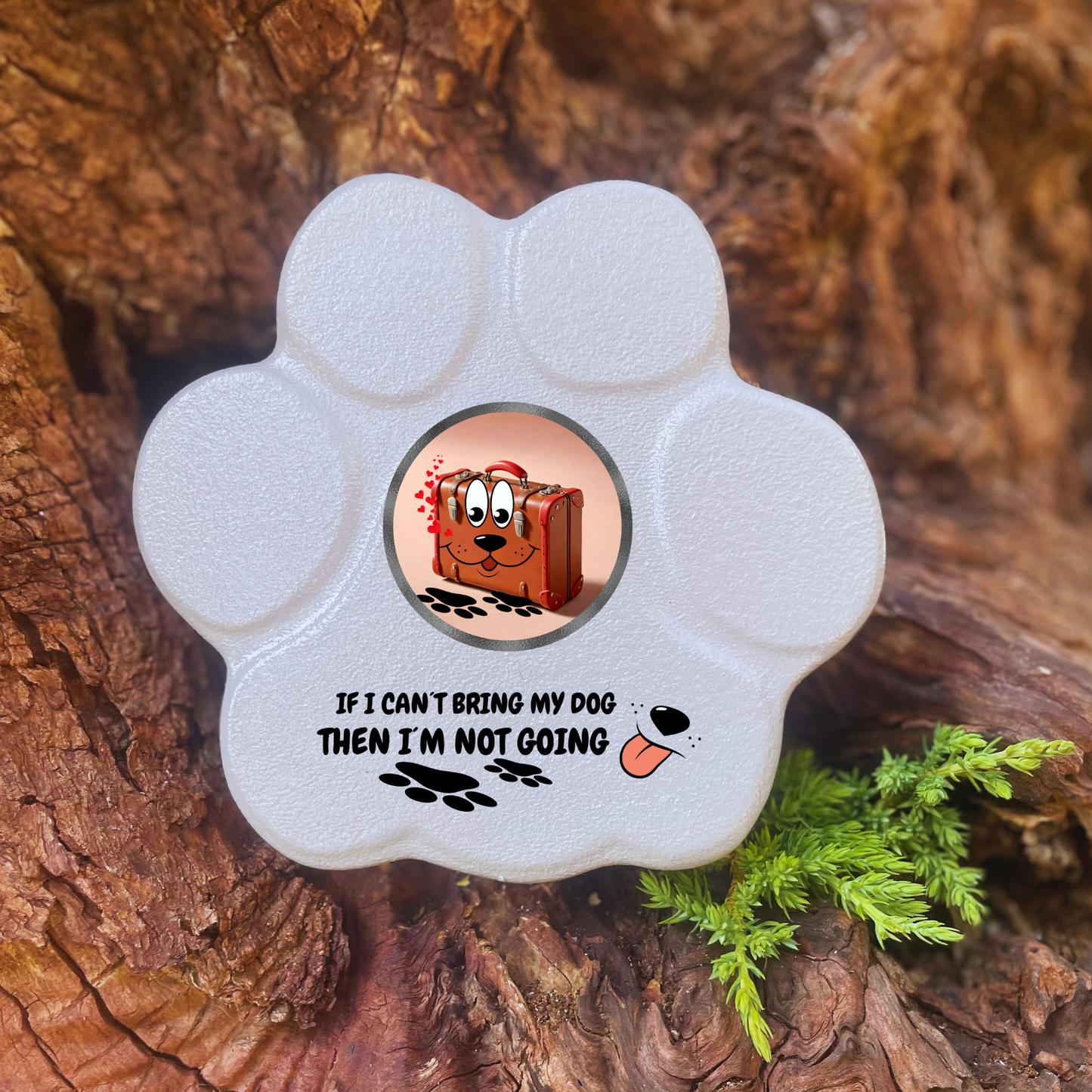 Regalo para Mascotas – Huella de Piedra Personalizada - Placa para Perros-edición divertida