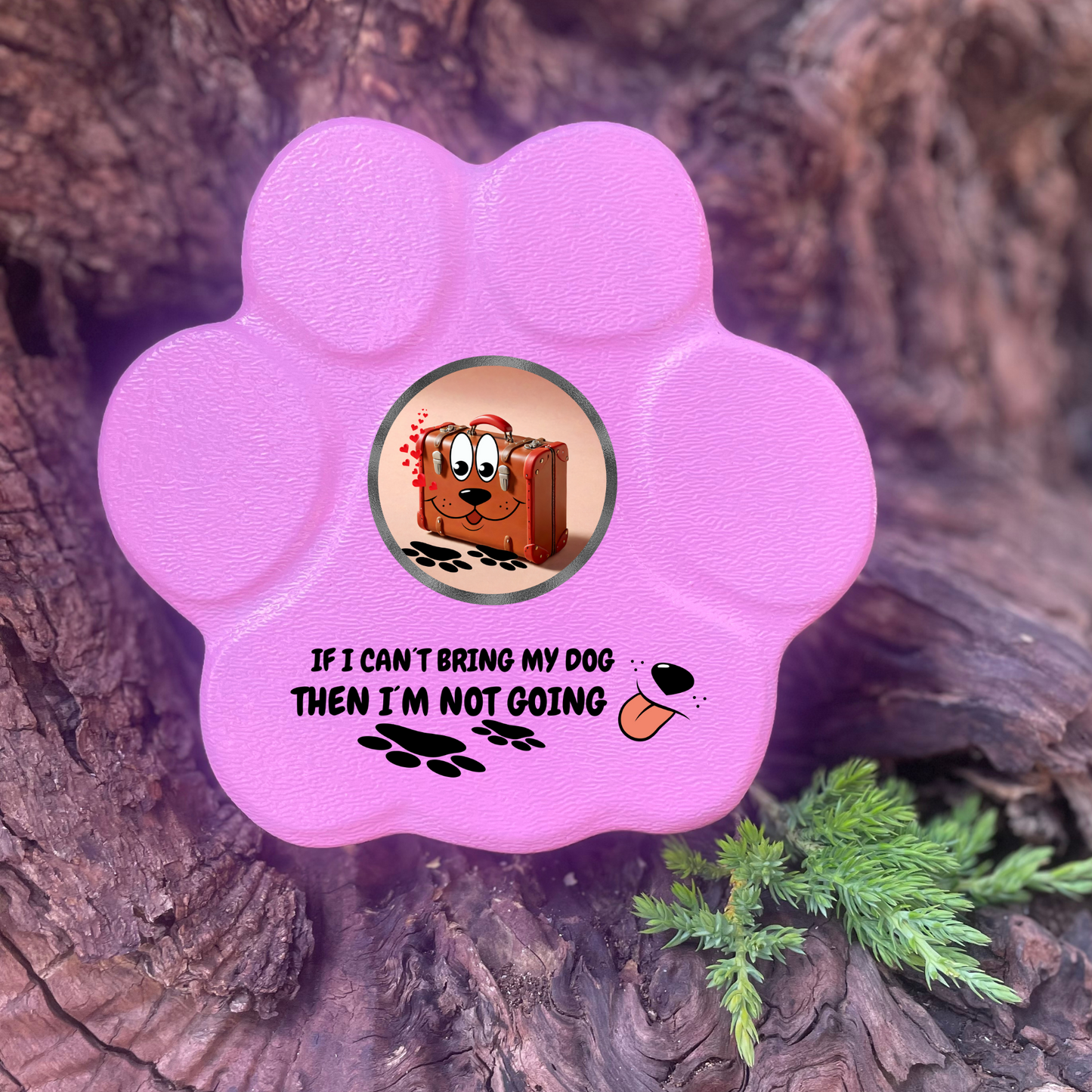 Regalo para Mascotas – Huella de Piedra Personalizada - Placa para Perros-edición divertida