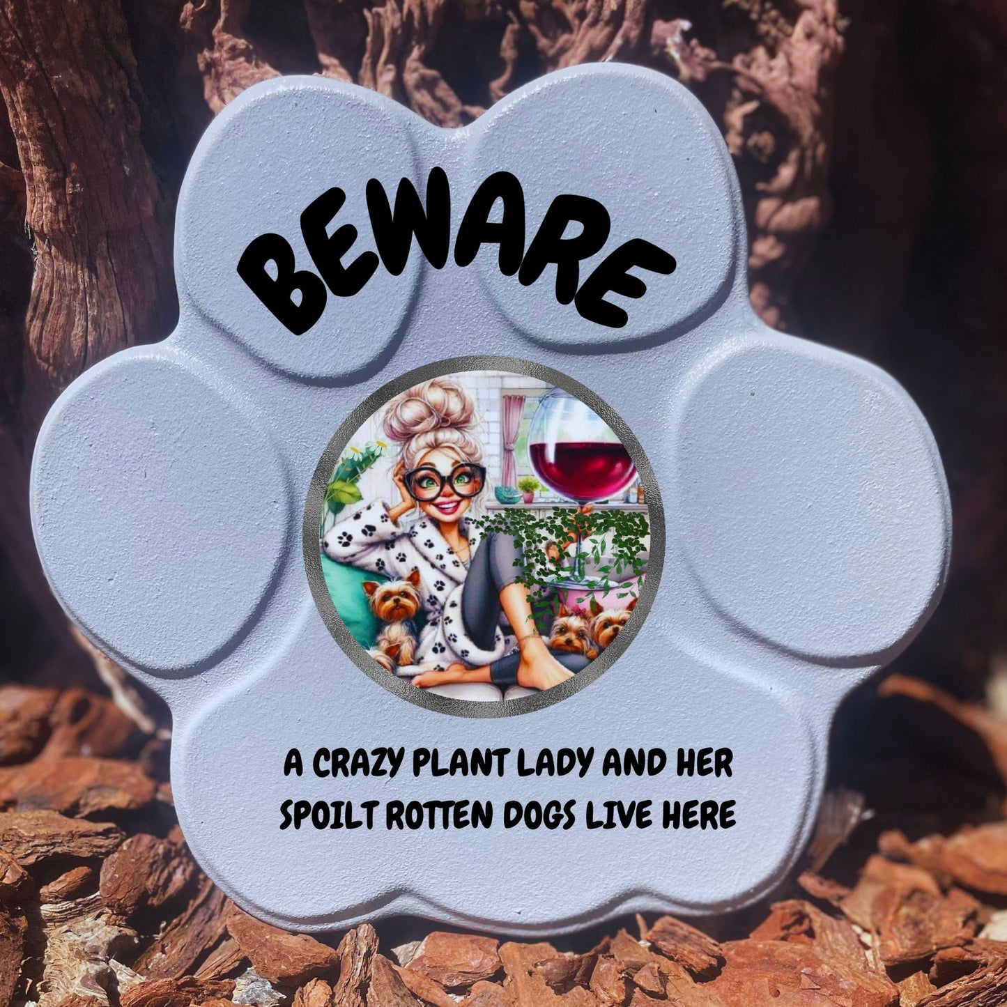Concrete Footprint: Plant and Dog Madness (English)