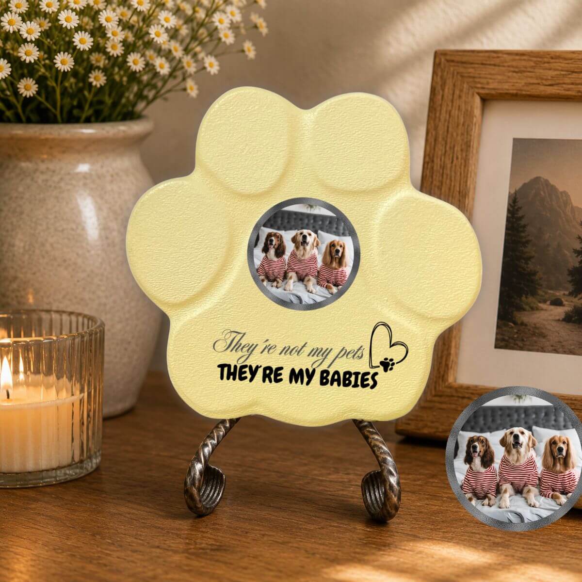 Placa con Foto para Mascotas en Inglés | Regalo Original para Perros y Gatos